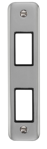 Scolmore DPCH472BK - 1 Gang Architrave Plate - 2 Apertures - Black Deco Plus Scolmore - Sparks Warehouse