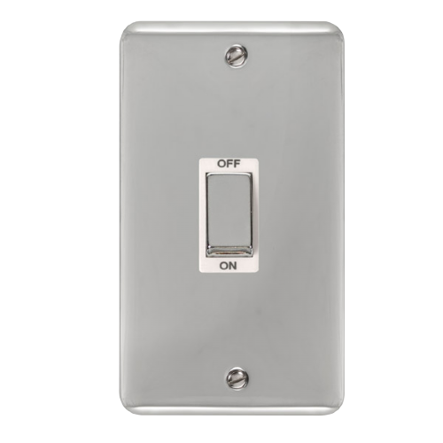 Scolmore DPCH502WH - 45A Ingot 2 Gang DP Switch - White Deco Plus Scolmore - Sparks Warehouse