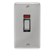 Scolmore DPCH503BK - 45A Ingot 2 Gang DP Switch With Neon - Black Deco Plus Scolmore - Sparks Warehouse