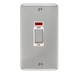 Scolmore DPCH503WH - 45A Ingot 2 Gang DP Switch With Neon - White Deco Plus Scolmore - Sparks Warehouse