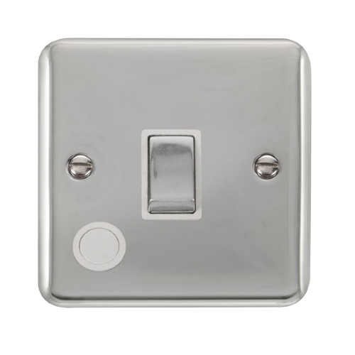 Scolmore DPCH522WH - 20A Ingot 1 Gang DP Switch With Flex Outlet - White Deco Plus Scolmore - Sparks Warehouse