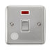 Scolmore DPCH523WH - 20A Ingot 1 Gang DP Switch With Flex Outlet & Neon - White Deco Plus Scolmore - Sparks Warehouse