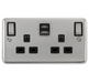 Scolmore DPCH586BK Deco Plus Polished Chrome 2g 13a Sw Skt 4.2a A&c Usb Ingot Dpch Bk  Scolmore - Sparks Warehouse