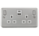 Scolmore DPCH586WH Deco Plus Polished Chrome 2g 13a Sw Skt 4.2a A&c Usb Ingot Dpch Wh  Scolmore - Sparks Warehouse