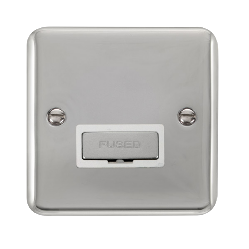 Scolmore DPCH750WH - 13A Ingot Fused Connection Unit - White Deco Plus Scolmore - Sparks Warehouse