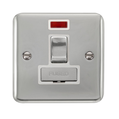 Scolmore DPCH752WH - 13A Ingot DP Switched Fused Connection Unit With Neon - White Deco Plus Scolmore - Sparks Warehouse