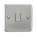 Scolmore DPCHWH-SMART1 - 1G Plate 1 Aperture Supplied With 1 x 10AX 2 Way Ingot Retractive Switch Module - Chrome - White Deco Plus Scolmore - Sparks Warehouse