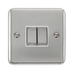 Scolmore DPCHWH-SMART2 - 1G Plate 2 Apertures Supplied With 2 x 10AX 2 Way Ingot Retractive Switch Modules - Chrome - White Deco Plus Scolmore - Sparks Warehouse