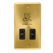 Scolmore DPSB100BK - Dual Voltage Shaver Socket Outlet - 115/230V - Black Deco Plus Scolmore - Sparks Warehouse
