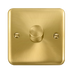 Scolmore DPSB140 - 1 Gang 2 Way 400Va Dimmer Switch - Satin Brass Deco Plus Scolmore - Sparks Warehouse