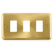 Scolmore DPSB20403 - 3 Gang GridPro® Frontplate - Satin Brass GridPro Scolmore - Sparks Warehouse