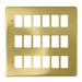 Scolmore DPSB20518 - 18 Gang GridPro® Frontplate - Satin Brass GridPro Scolmore - Sparks Warehouse