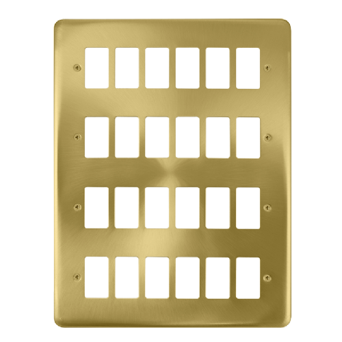 Scolmore DPSB20524 - 24 Gang GridPro® Frontplate - Satin Brass GridPro Scolmore - Sparks Warehouse