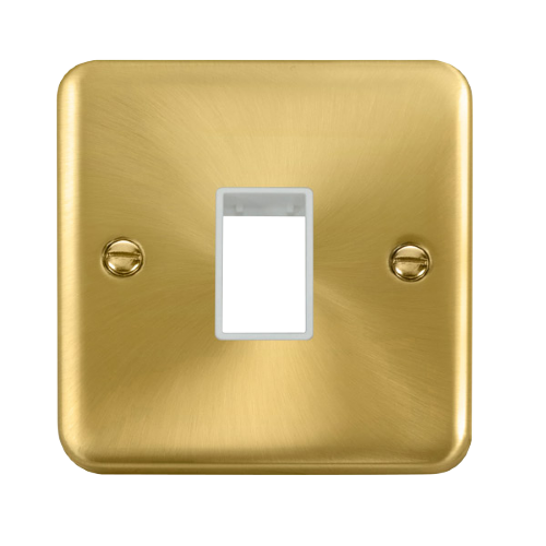 Scolmore DPSB401WH - 1 Gang Plate - 1 Aperture - White Deco Plus Scolmore - Sparks Warehouse