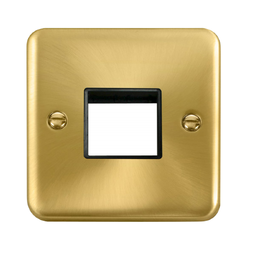 Scolmore DPSB402BK - 1 Gang Plate - 2 Apertures - Black Deco Plus Scolmore - Sparks Warehouse