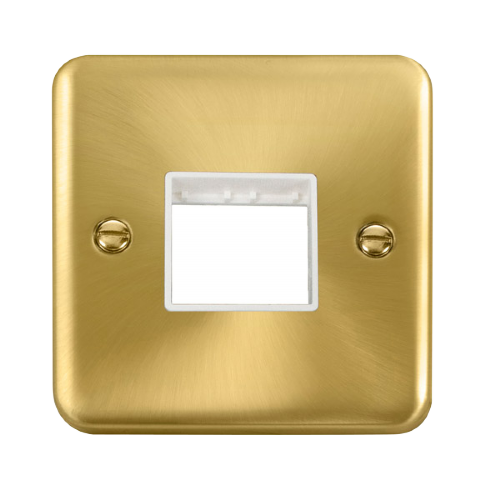 Scolmore DPSB402WH - 1 Gang Plate - 2 Apertures - White Deco Plus Scolmore - Sparks Warehouse