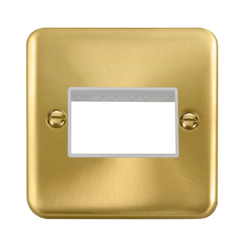 Scolmore DPSB403WH - 1 Gang Plate - 3 Apertures - White Deco Plus Scolmore - Sparks Warehouse