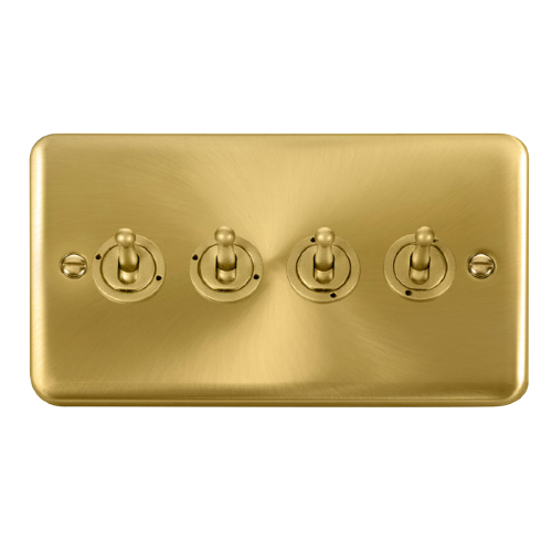 Scolmore DPSB424 - 10AX 4 Gang 2 Way Toggle Switch Deco Plus Scolmore - Sparks Warehouse
