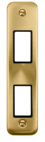 Scolmore DPSB472BK - 1 Gang Architrave Plate - 2 Apertures - Black Deco Plus Scolmore - Sparks Warehouse