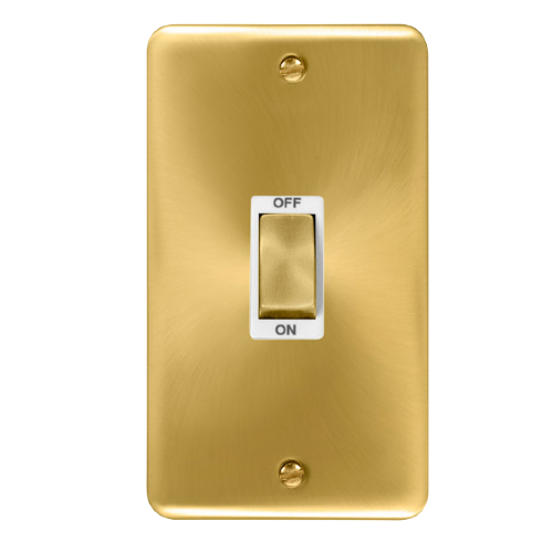 Scolmore DPSB502WH - 45A Ingot 2 Gang DP Switch - White Deco Plus Scolmore - Sparks Warehouse