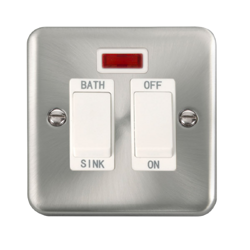 Scolmore DPSC024WH - 20A DP Sink/Bath Switch With Neon - White Deco Plus Scolmore - Sparks Warehouse