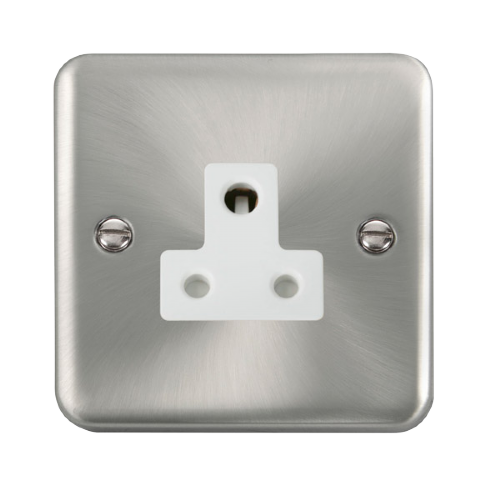 Scolmore DPSC038WH - 5A Round Pin Socket - White Deco Plus Scolmore - Sparks Warehouse