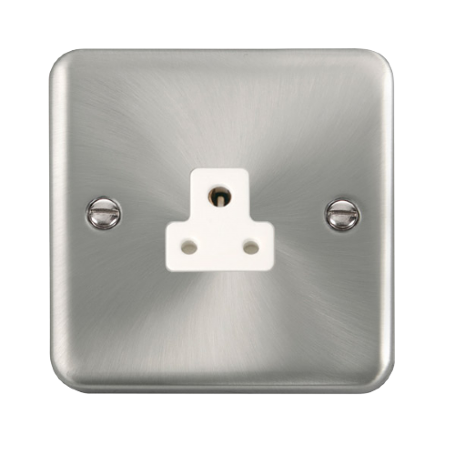Scolmore DPSC039WH - 2A Round Pin Socket - White Deco Plus Scolmore - Sparks Warehouse