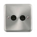 Scolmore DPSC066BK - Twin Coaxial Outlet - Black Deco Plus Scolmore - Sparks Warehouse