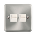 Scolmore DPSC121WH - Twin Telephone Outlet - Master - White Deco Plus Scolmore - Sparks Warehouse