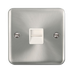 Scolmore DPSC125WH - Single Telephone Outlet - Secondary - White Deco Plus Scolmore - Sparks Warehouse