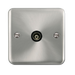 Scolmore DPSC158BK - Single Isolated Coaxial Outlet - Black Deco Plus Scolmore - Sparks Warehouse