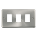 Scolmore DPSC20403 - 3 Gang GridPro® Frontplate - Satin Chrome GridPro Scolmore - Sparks Warehouse