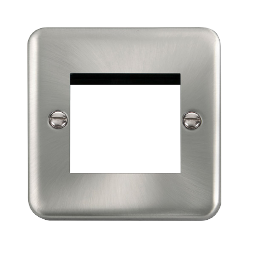 Scolmore DPSC311 - 1 Gang Plate - 2 Apertures Deco Plus Scolmore - Sparks Warehouse