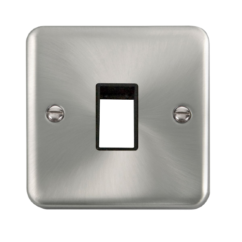Scolmore DPSC401BK - 1 Gang Plate - 1 Aperture - Black Deco Plus Scolmore - Sparks Warehouse