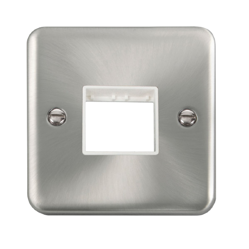 Scolmore DPSC402WH - 1 Gang Plate - 2 Apertures - White Deco Plus Scolmore - Sparks Warehouse