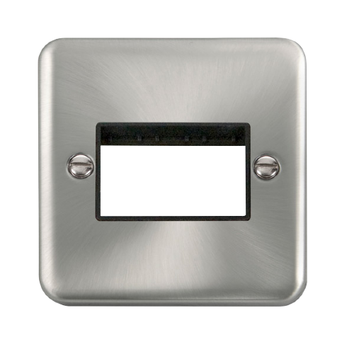 Scolmore DPSC403BK - 1 Gang Plate - 3 Apertures - Black Deco Plus Scolmore - Sparks Warehouse