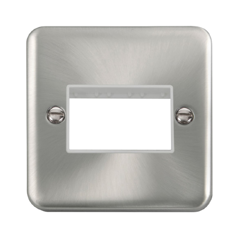 Scolmore DPSC403WH - 1 Gang Plate - 3 Apertures - White Deco Plus Scolmore - Sparks Warehouse