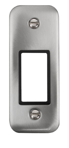 Scolmore DPSC471BK - 1 Gang Architrave Plate - 1 Aperture - Black Deco Plus Scolmore - Sparks Warehouse