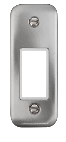 Scolmore DPSC471WH - 1 Gang Architrave Plate - 1 Aperture - White Deco Plus Scolmore - Sparks Warehouse