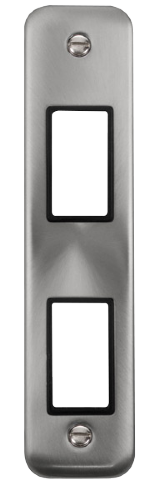 Scolmore DPSC472BK - 1 Gang Architrave Plate - 2 Apertures - Black Deco Plus Scolmore - Sparks Warehouse