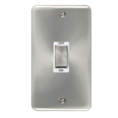 Scolmore DPSC502WH - 45A Ingot 2 Gang DP Switch - White Deco Plus Scolmore - Sparks Warehouse