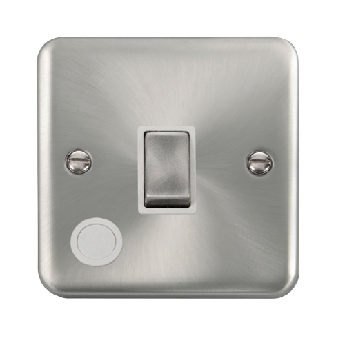 Scolmore DPSC522WH - 20A Ingot 1 Gang DP Switch With Flex Outlet - White Deco Plus Scolmore - Sparks Warehouse