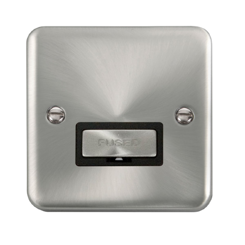 Scolmore DPSC750BK - 13A Ingot Fused Connection Unit - Black Deco Plus Scolmore - Sparks Warehouse