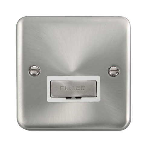 Scolmore DPSC750WH - 13A Ingot Fused Connection Unit - White Deco Plus Scolmore - Sparks Warehouse