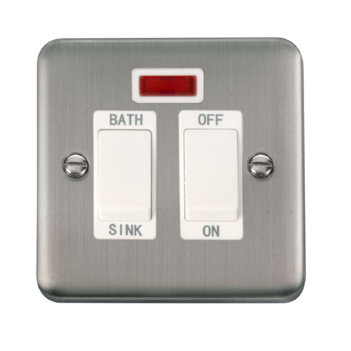 Scolmore DPSS024WH - 20A DP Sink/Bath Switch With Neon - White Deco Plus Scolmore - Sparks Warehouse