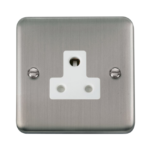 Scolmore DPSS038WH - 5A Round Pin Socket - White Deco Plus Scolmore - Sparks Warehouse