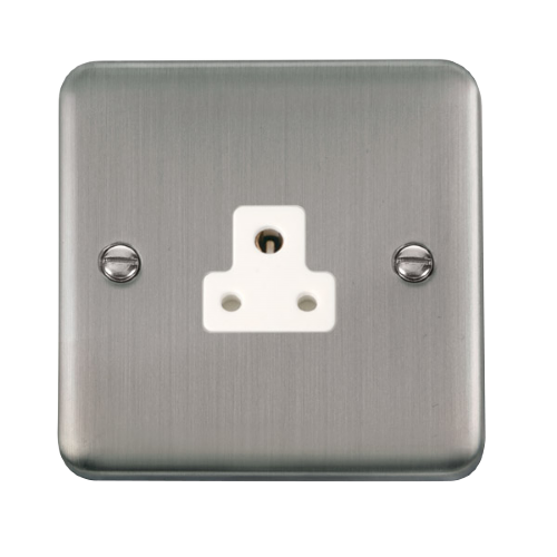Scolmore DPSS039WH - 2A Round Pin Socket - White Deco Plus Scolmore - Sparks Warehouse