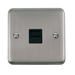 Scolmore DPSS125BK - Single Telephone Outlet - Secondary - Black Deco Plus Scolmore - Sparks Warehouse