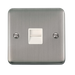 Scolmore DPSS125WH - Single Telephone Outlet - Secondary - White Deco Plus Scolmore - Sparks Warehouse