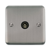 Scolmore DPSS158BK - Single Isolated Coaxial Outlet - Black Deco Plus Scolmore - Sparks Warehouse